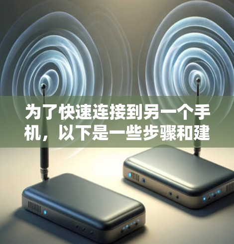 为了快速连接到另一个手机，以下是一些步骤和建议