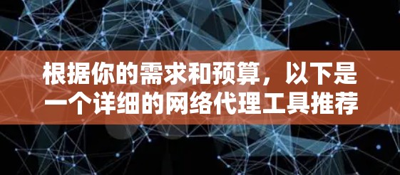 根据你的需求和预算，以下是一个详细的网络代理工具推荐方案